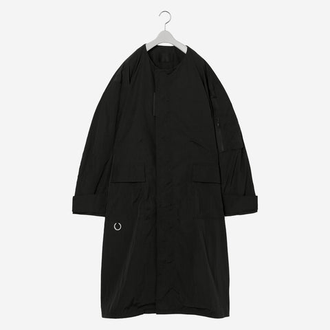 Collar less Military Coat / black