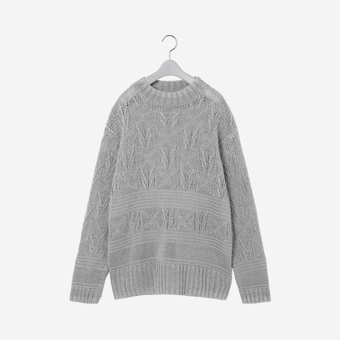 Linen fisherman Knit / gray