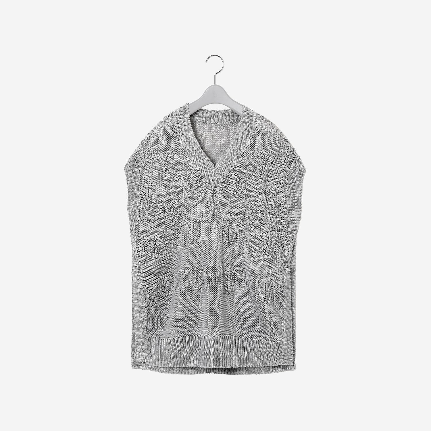 Linen fisherman Vest / gray