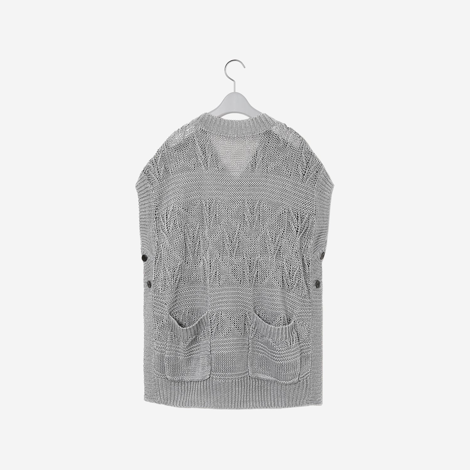 Linen fisherman Vest / gray