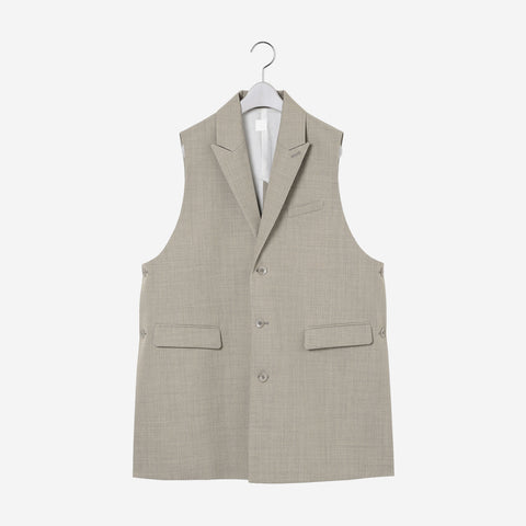 Side Open Gilet / beige