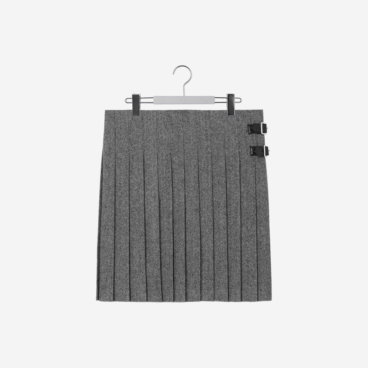 Layer Wrap Skirt / gray
