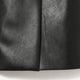 Synthetic Leather Sleeveless Coat / black