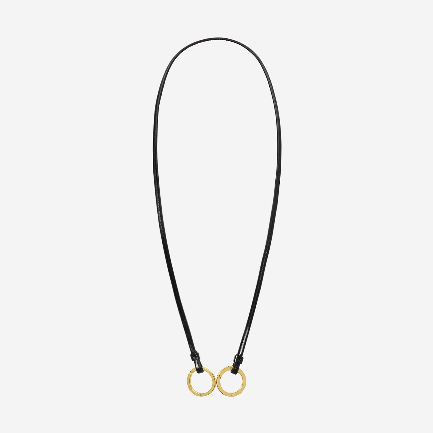 Key Necklace / black × gold