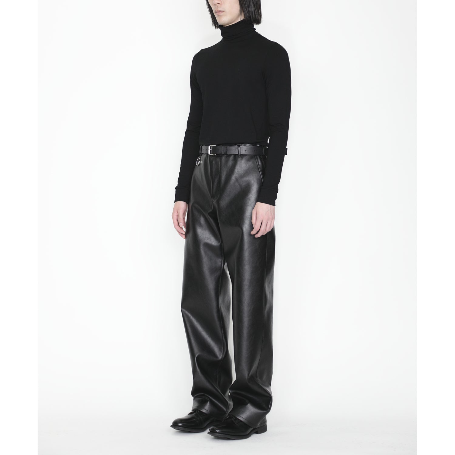 Synthetic Leather Pants / black