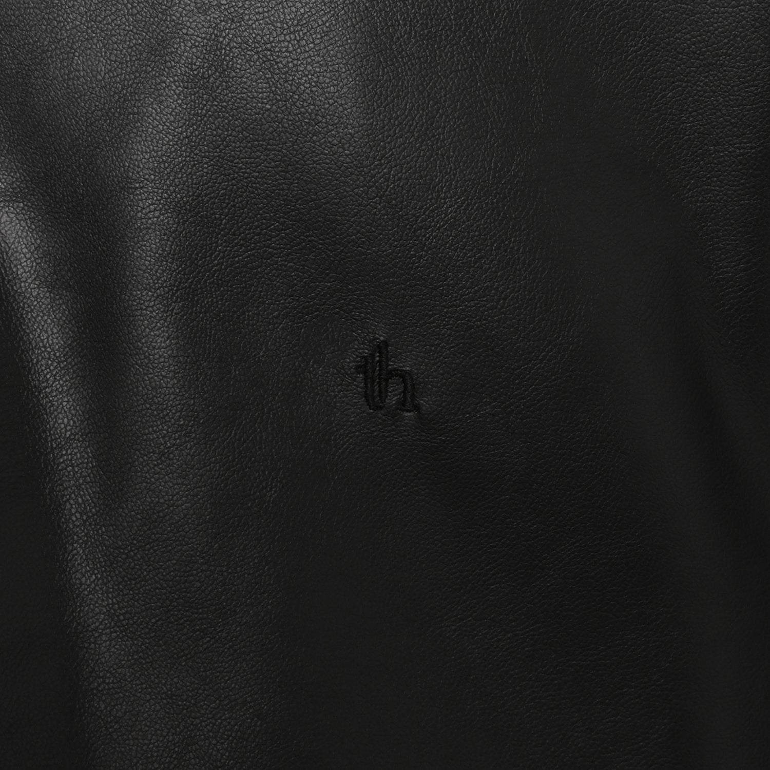 Synthetic Leather Oversized Shirt / black
