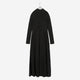 Slit Gathered Dress / black