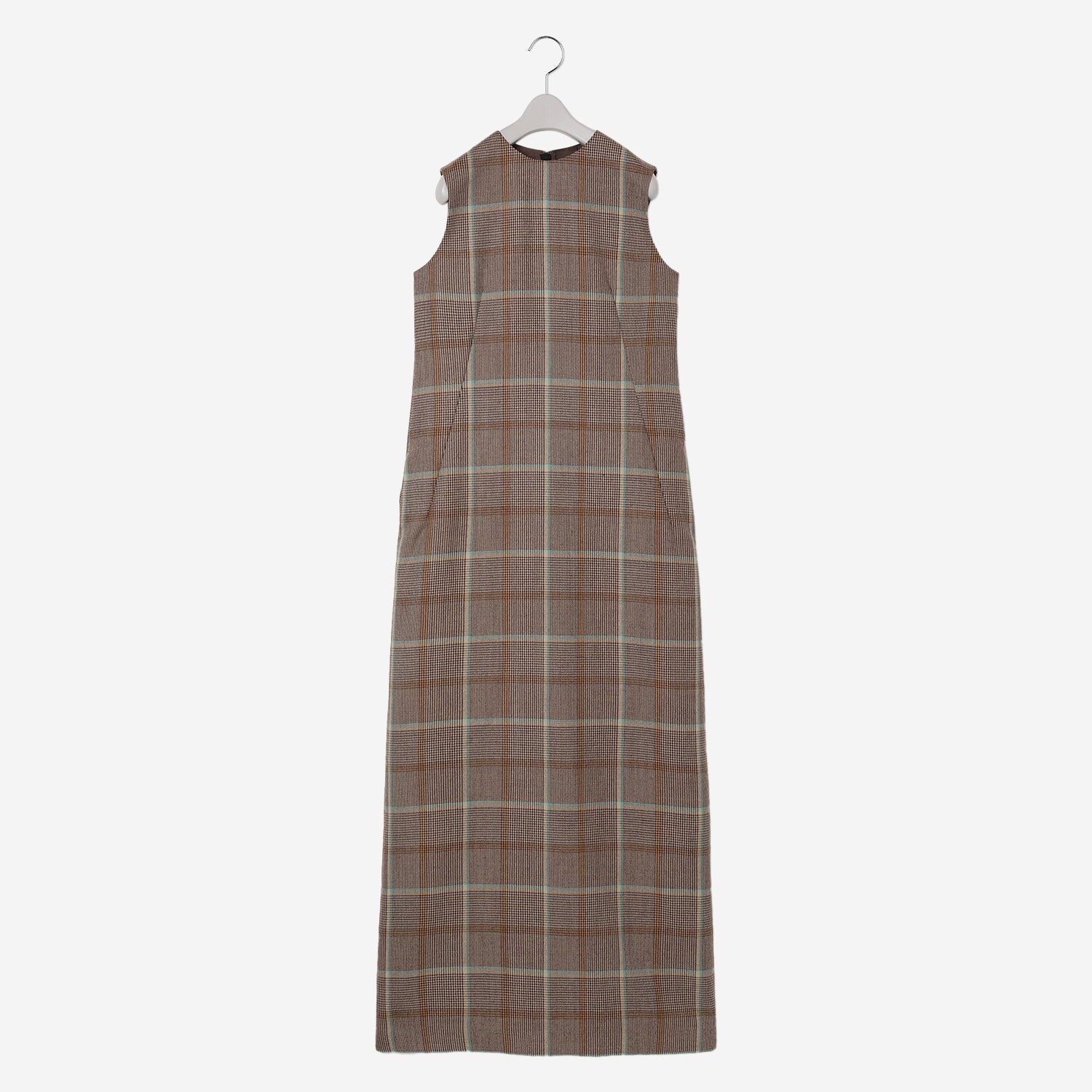 Darts Pocket Dress / check