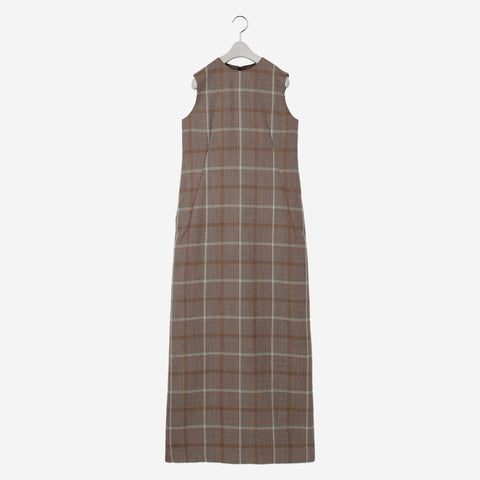 Darts Pocket Dress / check