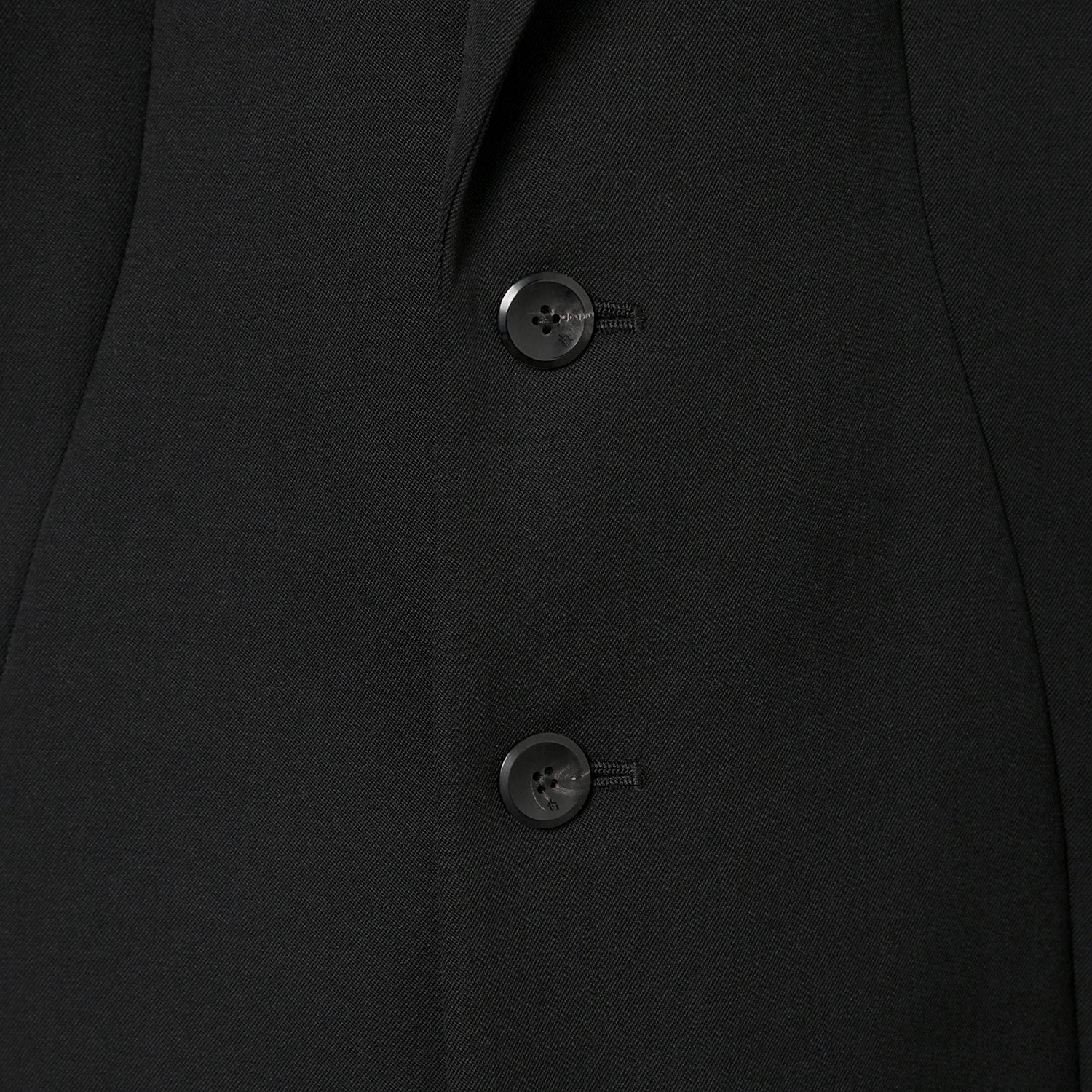 Collar Less Hidden Pocket Jacket / black