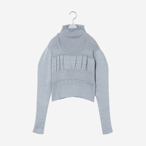 Layered Neck Top / blue