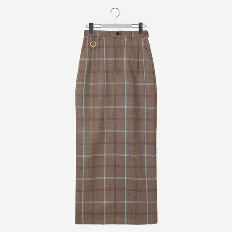 Back Open Skirt / check