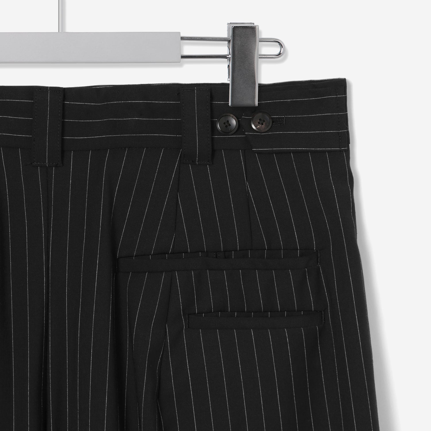 Extra Volumed Tapered Pants / black stripe