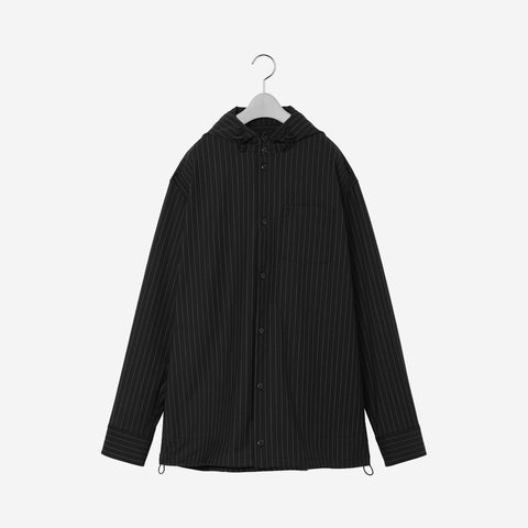 Hooded Shirt / black stripe