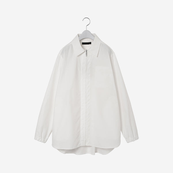 Midsize L/S Zip Shirt / white