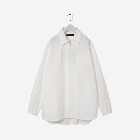 Midsize L/S Zip Shirt / white