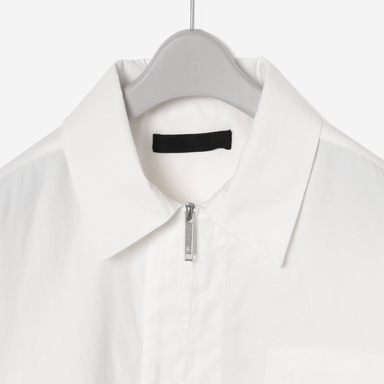 Midsize L/S Zip Shirt / white – th products