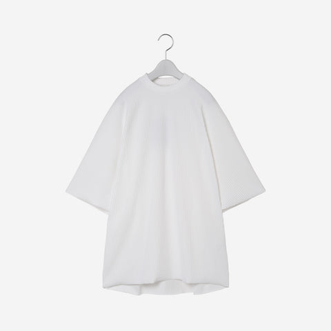 Pleats Knitted Tee / white