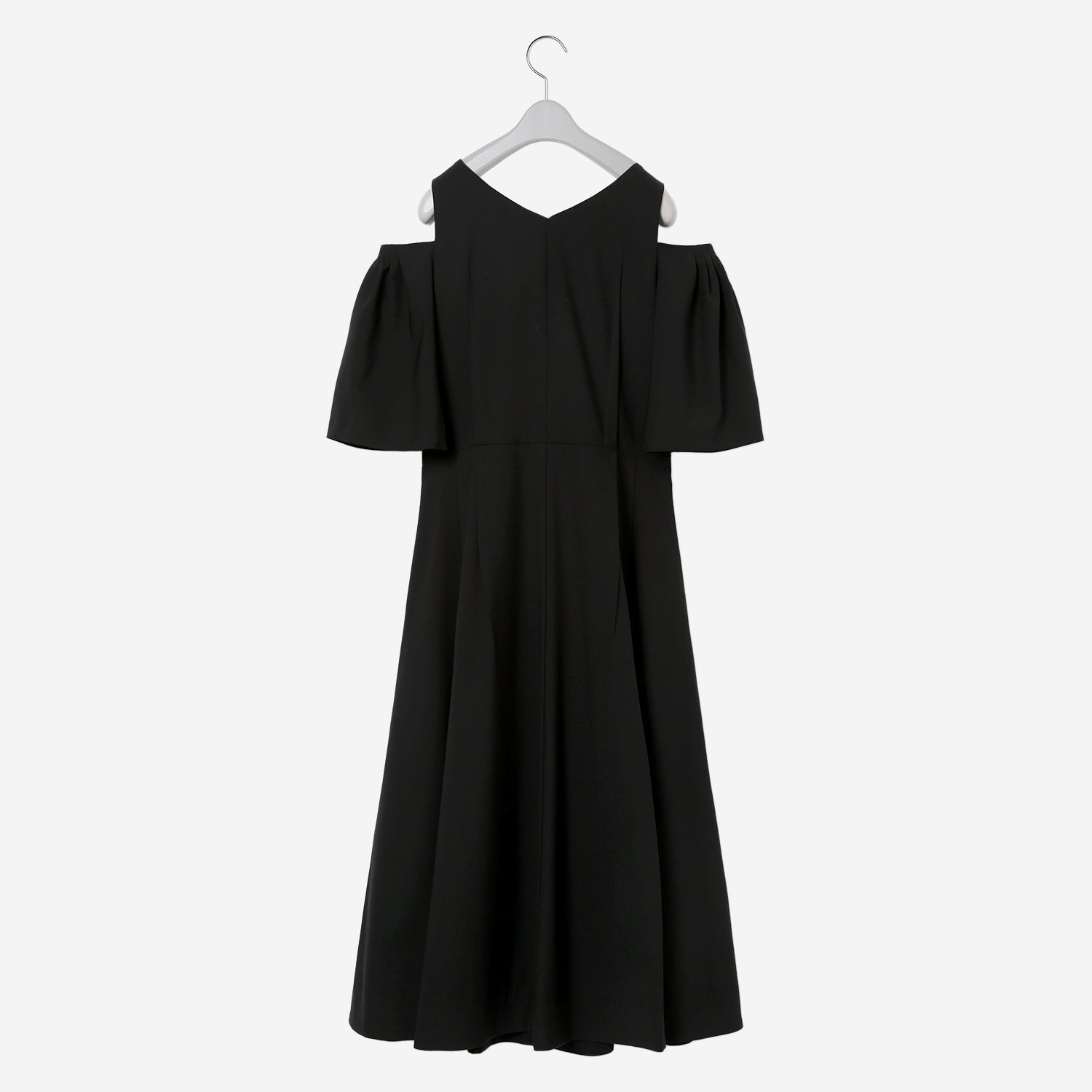 Volumed Sleeve Dress / black