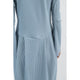 Pleats Knitted Polo Dress / blue