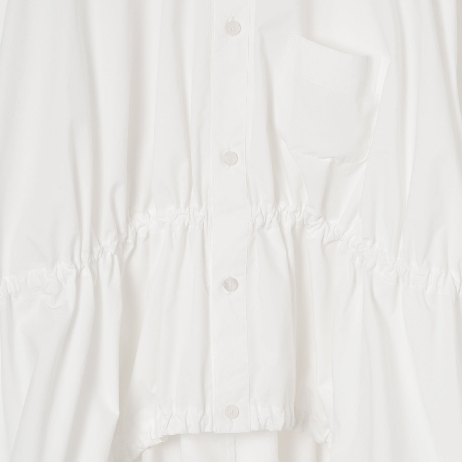 Gathered Shirt / white