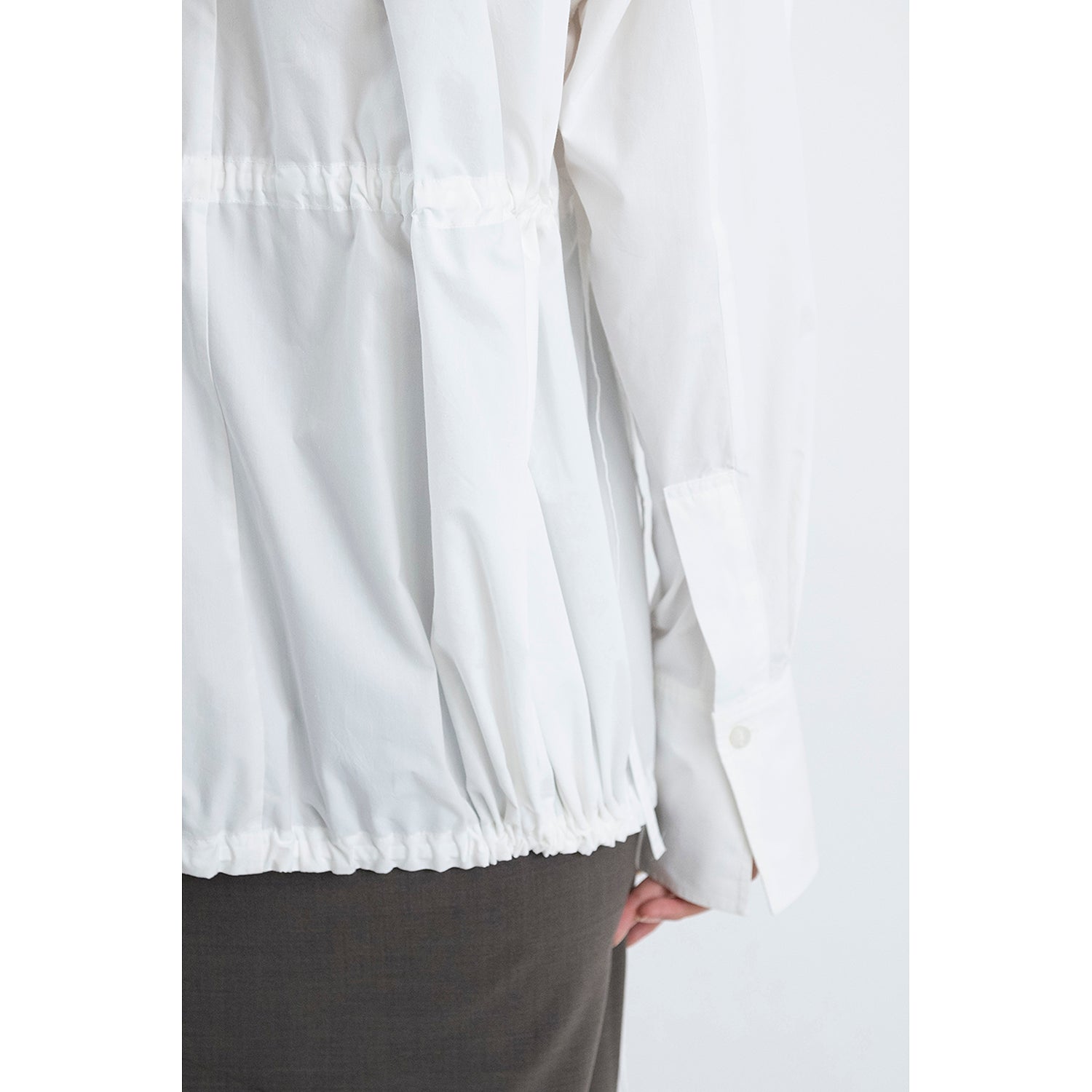 Gathered Shirt / white