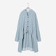Pleats Knitted Gathered Blouse / blue