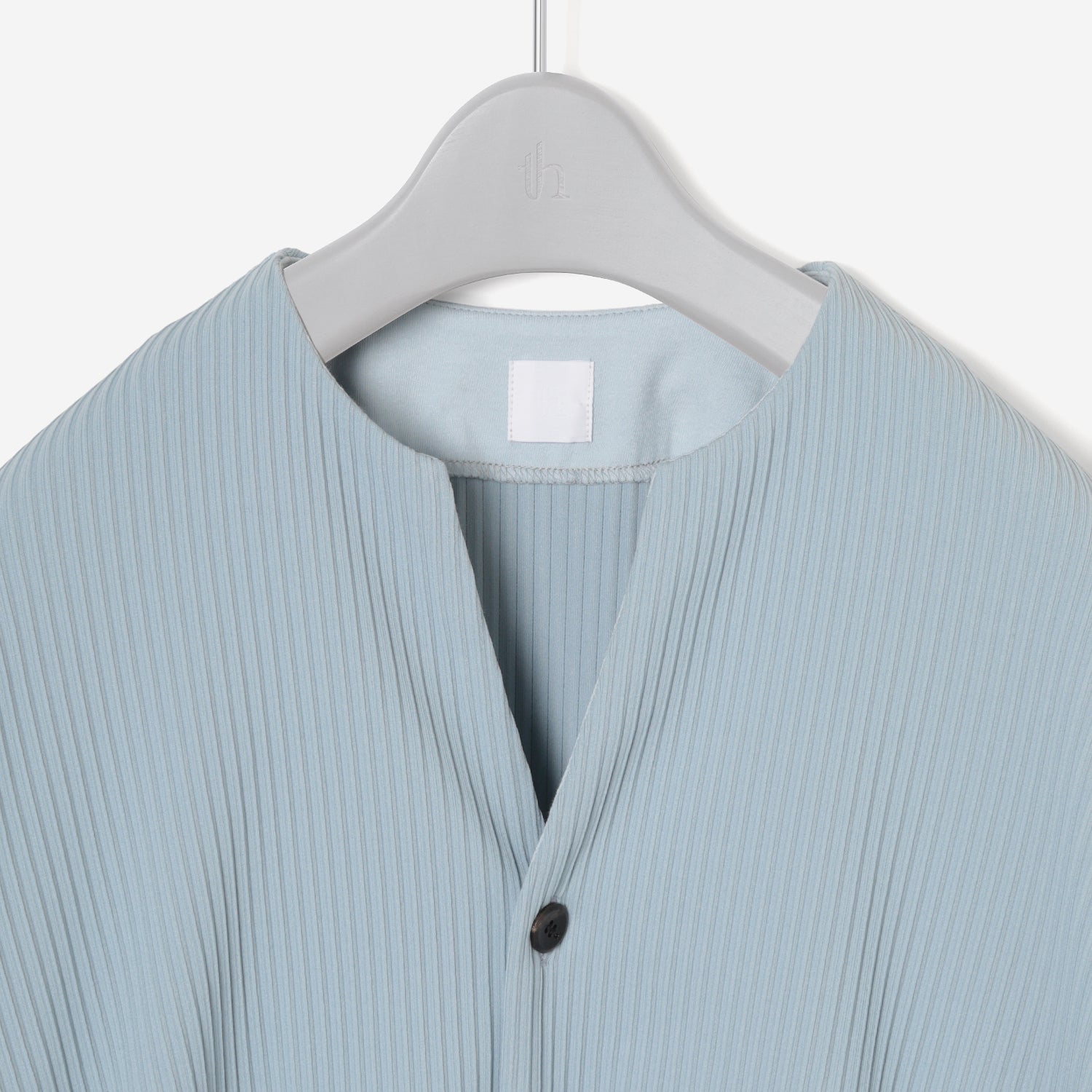 Pleats Knitted Gathered Blouse / blue