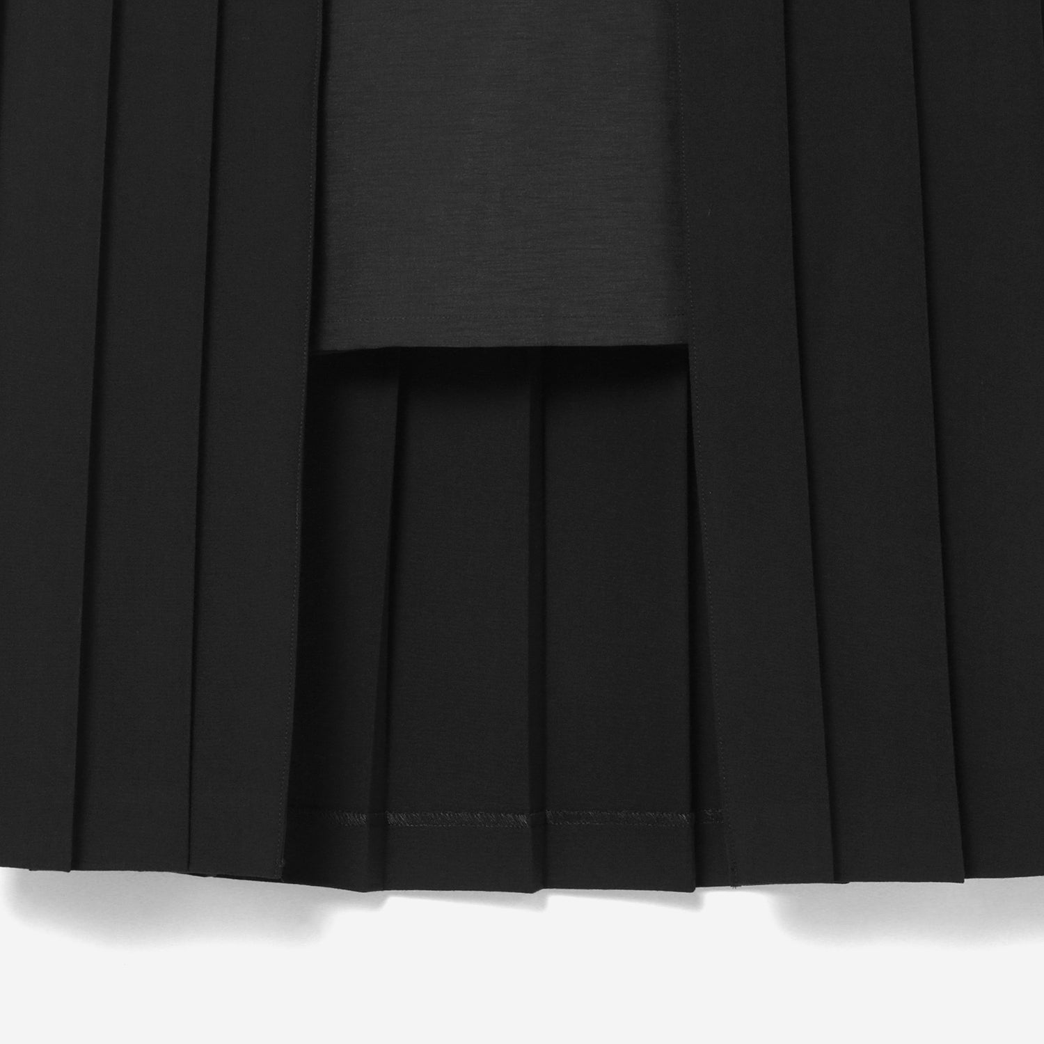 Layerd Pleated Skirt / black