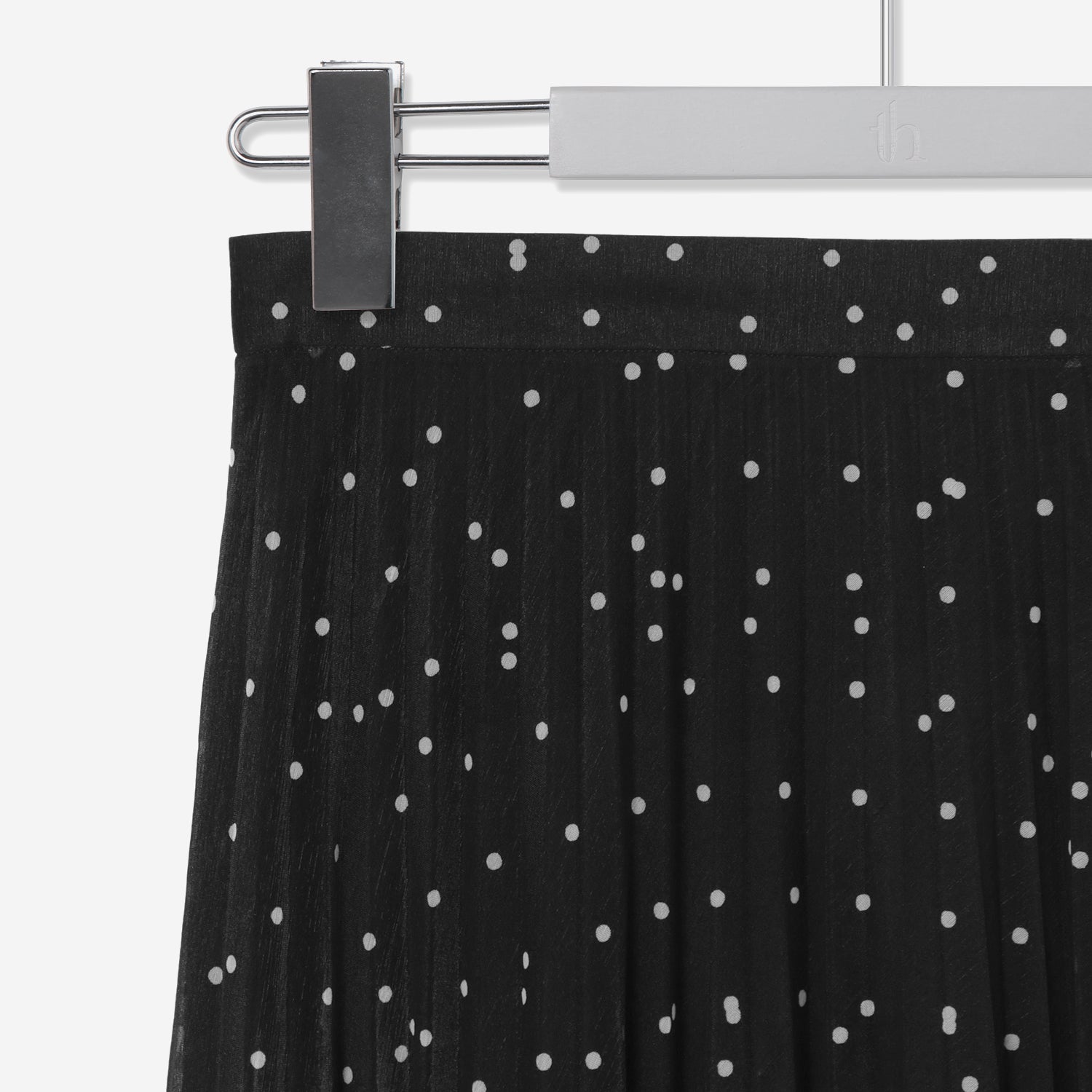 Printed Pleated Skirt / black