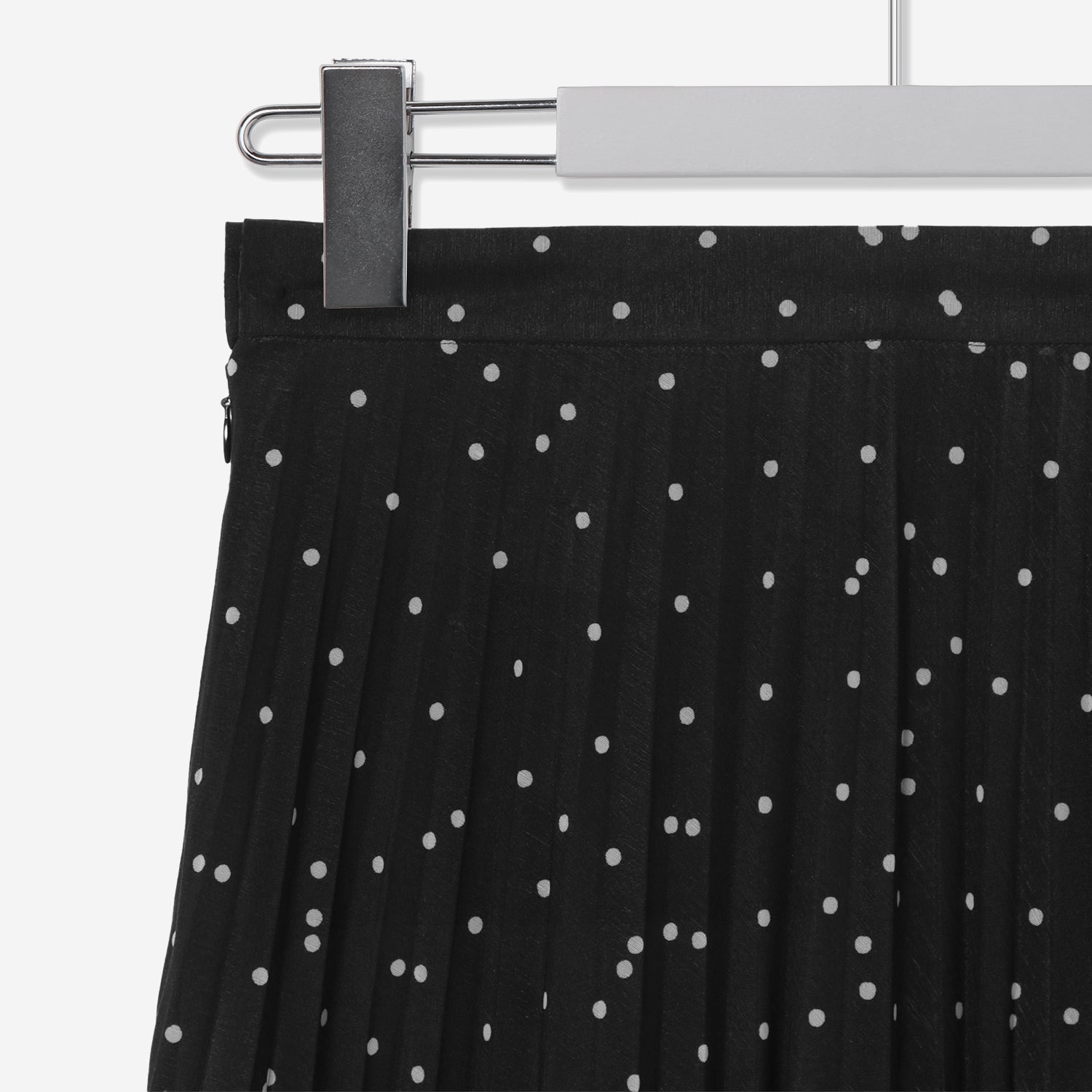 Printed Pleated Skirt / black