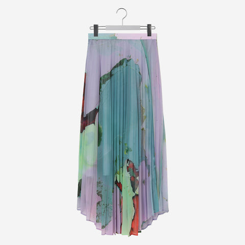 Printed Pleated Skirt / color