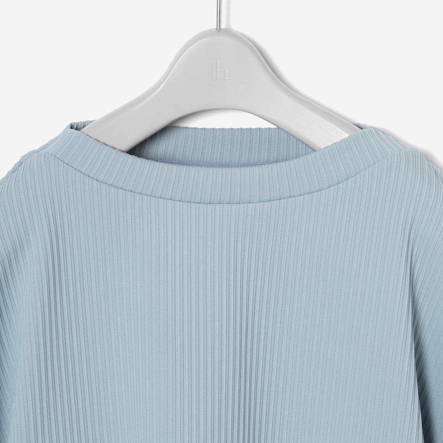 Pleats Knitted Cropped Tee / blue