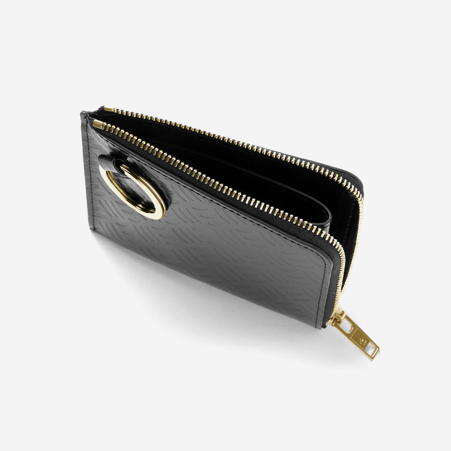 Embossed Coinpurse / black × gold